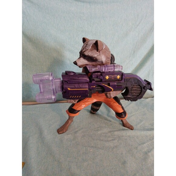 Guardians of The Galaxy Rocket Raccoon Big Blaster Figure. Shoots, Lights. - Picture 1 of 4